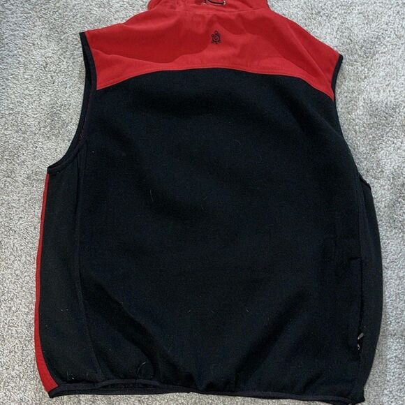 Mesh Lined Fleece Red Turtleson Performance Golf Vest Jacket L Collegiate Model - Picture 4 of 6